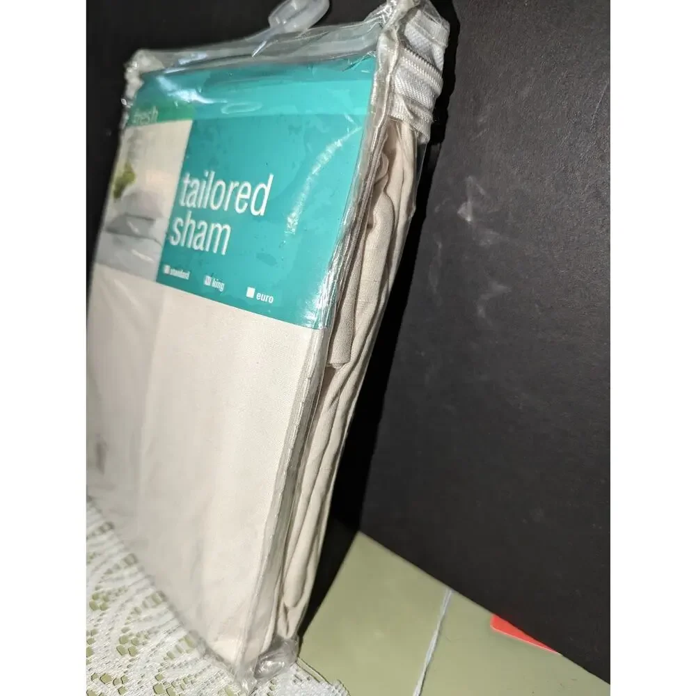 Tailored Fresh Sham in White King Poly Cotton Blend NEW